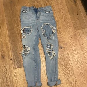 BDG High Rise Destroyed Ripped Boyfriend Jeans (Never Worn)